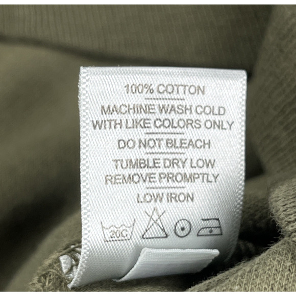 American Giant Shirt Mens Medium French Rib Long Sleeve Olive Green Knit Tee USA - Picture 11 of 12